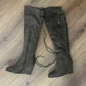 Stylish Over-the-Knee Lace-Up Boots